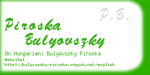 piroska bulyovszky business card